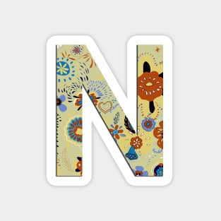 Monogram letter N Sticker